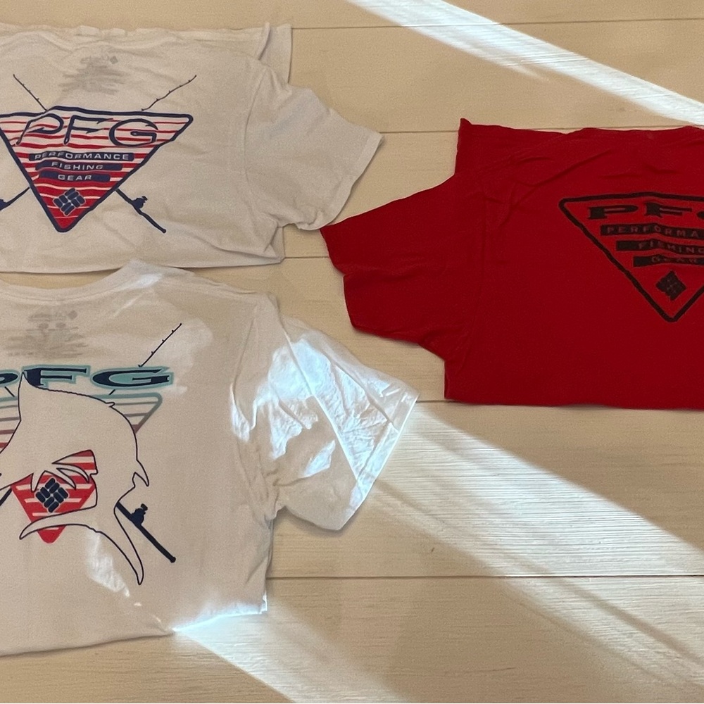 Columbia Men’s PFG Graphic Tees - Red and White (2)